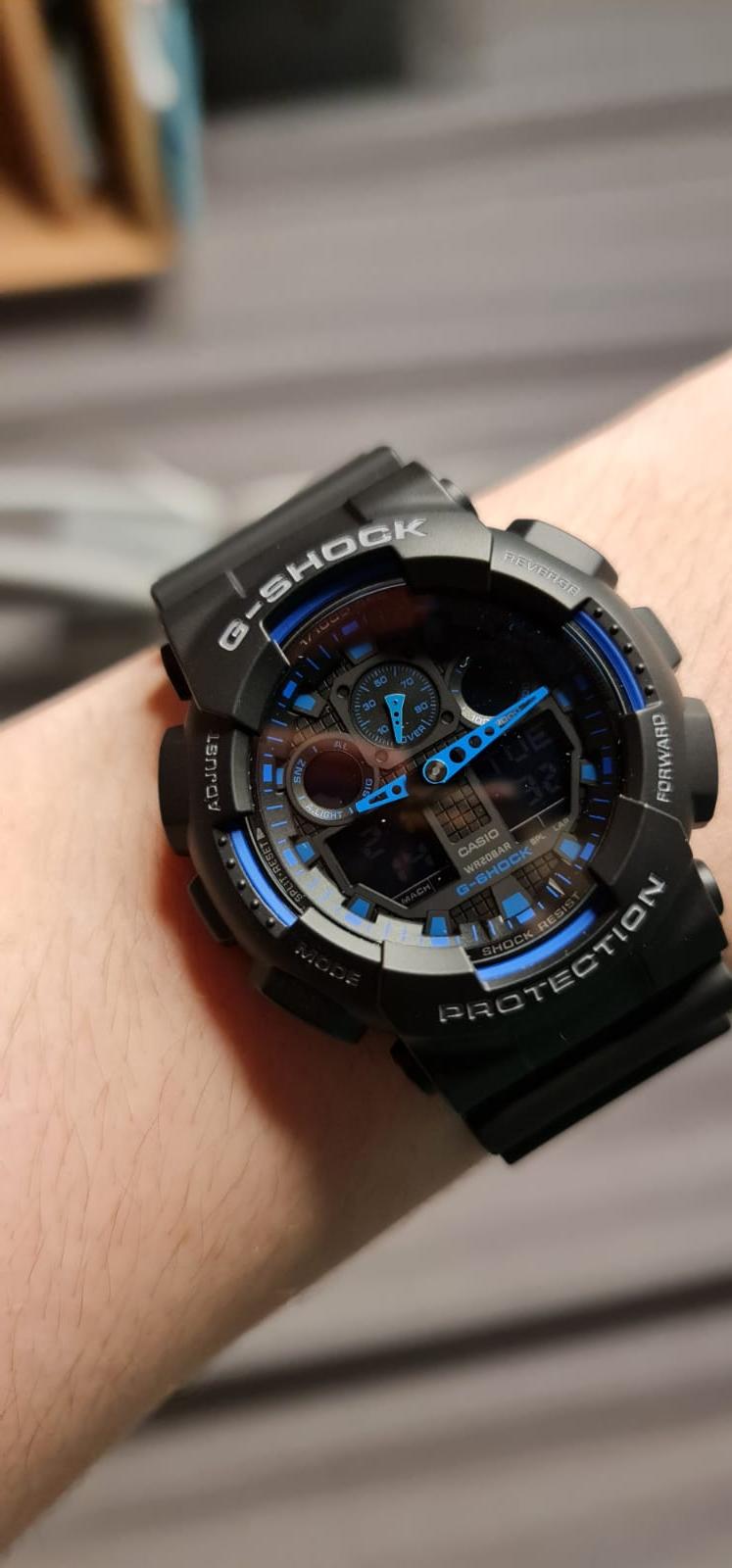 Часы Casio G-Shock GA-100-1A2DR купить в Омске по цене 17975 RUB: описание,  характеристики