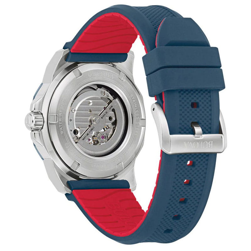 Bulova Bulova Marine Star 98A282,  сша мужские часы на браслете силикон боковой вид