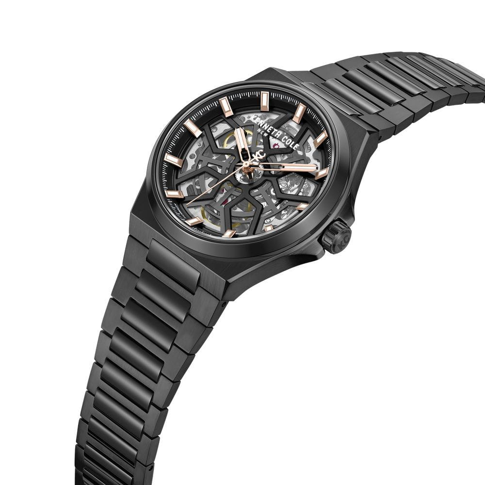 Kenneth Cole Kenneth Cole Automatic KCWGY0065303,  сша мужские часы на браслете нержавеющая сталь с pvd-покрытием боковой вид