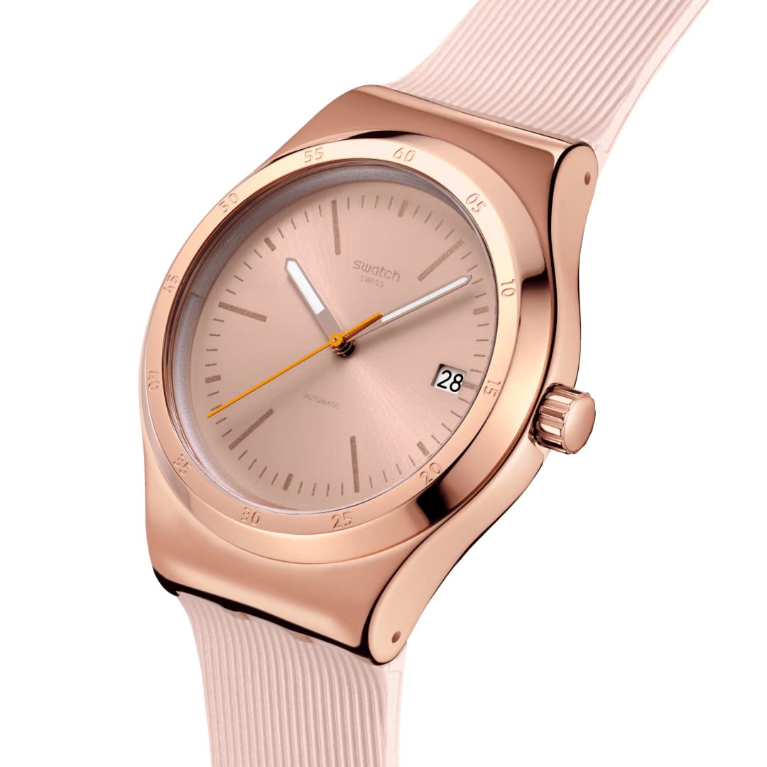Swatch Swatch Secret Moves YIG402, irony швейцария женские часы на браслете силикон боковой вид