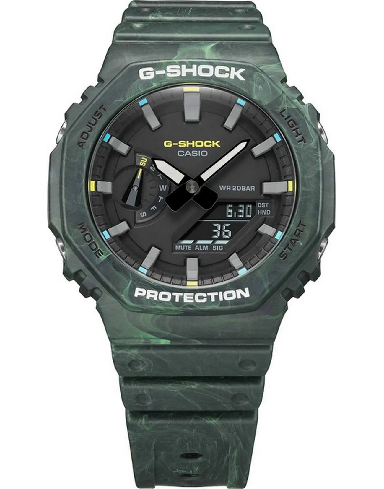 Часы Casio G-SHOCK GA-2100FR-3A купить в Омске по цене 21975 RUB: описание,  характеристики