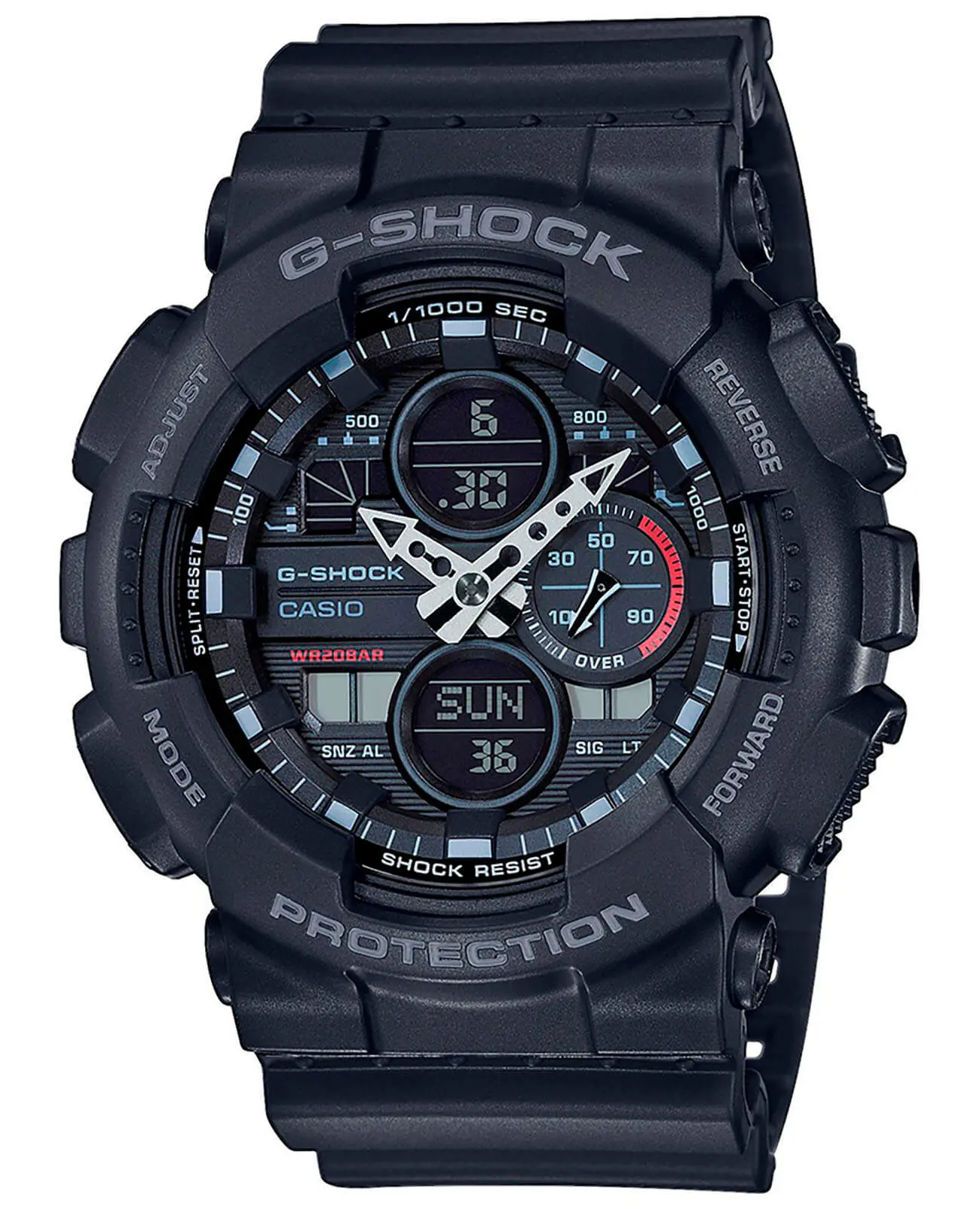 Часы Casio G-Shock GA-140-1A1 купить в Омске по цене 20975 RUB: описание,  характеристики