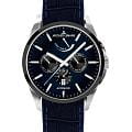 Jacques Lemans Jacques Lemans Derby 1-2204P  1-2204P механические мужские часы  синий циферблат, браслет кожаный — вид спереди