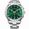 Jacques Philippe Jacques Philippe Classicus JPQGC7013X6  JPQGC7013X6 кварцевые мужские часы зеленый циферблат, браслет нержавеющая сталь 316l — вид спереди