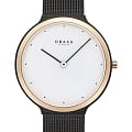 Obaku Obaku Mesh V269GXMWMB  V269GXMWMB кварцевые мужские часы белый циферблат, браслет сталь с ip покрытием — вид спереди