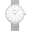 Obaku Obaku Folder V252LXCIMC  V252LXCIMC кварцевые женские часы белый циферблат, браслет нержавеющая сталь — вид спереди