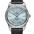 Breitling Breitling Chronomat Automatic 36 G10380591C1S1  G10380591C1S1 механические женские часы голубой циферблат, браслет каучук — вид спереди