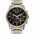 Armani Exchange Armani Exchange Banks AX7148SET  AX7148SET кварцевые мужские часы  черный циферблат, браслет нержавеющая сталь с ip-покрытием — вид спереди