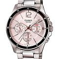 Casio Casio Collection MTP-1374D-7AVDF (MTP-1374D-7A)  MTP-1374D-7A кварцевые мужские часы  серебристый циферблат, браслет нержавеющая сталь — вид спереди