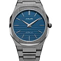 D1 Milano D1 Milano Ultra Thin UTBJ12  UTBJ12 кварцевые мужские часы синий циферблат, браслет нержавеющая сталь с pvd-покрытием — вид спереди