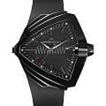 Hamilton Hamilton Ventura XXL Bright H24604330  H24604330 кварцевые мужские часы  черный циферблат, браслет каучук — вид спереди