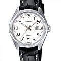 Casio Casio Collection LTP-1302PL-7B  LTP-1302PL-7B кварцевые женские часы белый циферблат, браслет кожаный — вид спереди