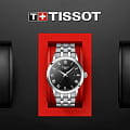 Tissot Tissot Classic Dream T129.410.11.053.00 кварцевые мужские часы часы, крупный план черный циферблат