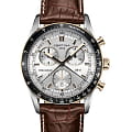 Certina Certina DS-2 Chronograph 1/100 sec C024.447.26.031.00 DS 2 C0244472603100 кварцевые мужские часы  черный циферблат, браслет кожаный — вид спереди