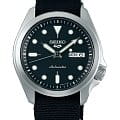 Seiko Seiko 5 Sports SRPE67K1S  SRPE67K1S механические мужские часы  серый циферблат, браслет тканевый — вид спереди