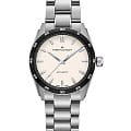 Hamilton Hamilton Jazzmaster Performer Auto H36205110  H36205110 механические мужские часы белый циферблат, браслет нержавеющая сталь — вид спереди