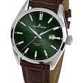 Jacques Lemans Jacques Lemans Classic 1-1846C  1-1846C механические мужские часы  зеленый циферблат, браслет кожаный — вид спереди