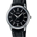 Casio Casio LTP-1303L-1A  LTP-1303L-1A автокварц (кинетик) женские часы черный циферблат, браслет кожаный — вид спереди