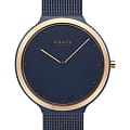 Obaku Obaku Mesh V269GXSLML  V269GXSLML кварцевые мужские часы  синий циферблат, браслет сталь с ip покрытием — вид спереди