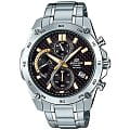 Casio Casio Edifice EFR-557CD-1A9 EFR EFR-557CD-1A9 кварцевые мужские часы черный циферблат, браслет 18-каратное желтое золото — вид спереди