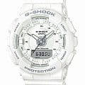 Casio Casio G-Shock GMA-S130-7A  GMA-S130-7A электронные женские часы белый циферблат, браслет пластик — вид спереди