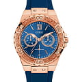 Guess Guess Sport Steel W1053L1  W1053L1 кварцевые женские часы  синий циферблат, браслет силикон — вид спереди