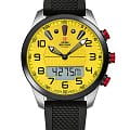 Swiss Military by Chrono Swiss Military by Chrono SM34061.03  SM34061.03 кварцевые мужские часы  желтый циферблат, браслет каучук — вид спереди