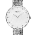 Obaku Obaku  Mesh  V288LXCWHC  V288LXCWHC кварцевые женские часы серебристый циферблат, браслет нержавеющая сталь — вид спереди