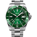 Epos Epos Diver 3504.131.93.13.30  3504.131.93.13.30 механические мужские часы  зеленый циферблат, браслет нержавеющая сталь — вид спереди