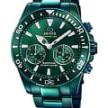 Jaguar Jaguar Connected J990/1  J990/1 кварцевые мужские часы зеленый циферблат, браслет нержавеющая сталь с pvd-покрытием — вид спереди