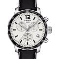 Tissot Tissot T-Sport Quickster T095.417.16.037.00 Quickster T0954171603700 кварцевые мужские часы белый циферблат, браслет кожаный — вид спереди