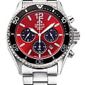 Orient Orient Chronograph RA-TX0207R  RA-TX0207R кварцевые мужские часы красный циферблат, браслет нержавеющая сталь — вид спереди