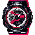 Casio Casio G-Shock GA-110RB-1A GA-110 GA-110RB-1AER электронные мужские часы черный циферблат, браслет пластик — вид спереди