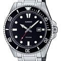 Casio Casio Collection MDV-107D-1A1  MDV-107D-1A1 кварцевые мужские часы черный циферблат, браслет нержавеющая сталь — вид спереди