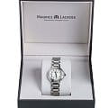 Maurice Lacroix Maurice Lacroix FIABA Date FA1003-SS002-110-1 кварцевые женские часы часы крупный план серебристый циферблата