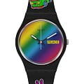 Swatch Swatch Gent Bioceramic Standard SO31B101  SO31B101 кварцевые мужские часы  цветной циферблат, браслет силикон — вид спереди