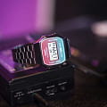 Casio Casio Vintage A168WERB-2ADF (A168WERB-2A), vintage япония мужские часы на браслете сталь с ip покрытием боковой вид