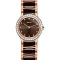 Rado Rado Centrix Diamonds R30218702  R30218702 кварцевые женские часы коричневый циферблат, браслет сталь + pvd + керамика — вид спереди