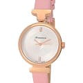 Romanson Romanson RL6A05LLR(WH)  RL6A05LLR(WH) кварцевые женские часы  перламутровый циферблат, браслет кожаный — вид спереди