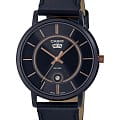 Casio Casio Collection MTP-B120BL-1A  MTP-B120BL-1A кварцевые мужские часы черный циферблат, браслет кожаный — вид спереди