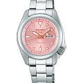 Seiko Seiko 5 Sports SRRA003  SRRA003 механические женские часы розовый циферблат, браслет нержавеющая сталь — вид спереди