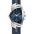 Hamilton Hamilton Ventura Chrono Quartz H24432941  H24432941 кварцевые мужские часы  синий циферблат, браслет тканевый — вид спереди