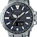 Casio Casio Pro Trek PRX-8000GT-7PR  PRX-8000GT-7PR кварцевые мужские часы  синий циферблат, браслет карбон + полимер — вид спереди