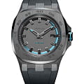 D1 Milano D1 Milano Delta 001 DTRJ02  DTRJ02 кварцевые мужские часы серый циферблат, браслет каучук — вид спереди