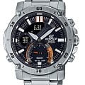 Casio Casio Edifice ECB-20D-1A ECB ECB-20D-1A кварцевые мужские часы черный циферблат, браслет нержавеющая сталь — вид спереди