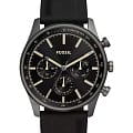 Fossil Fossil Bannon BQ2746  BQ2746 кварцевые мужские часы черный циферблат, браслет силикон — вид спереди
