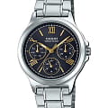 Casio Casio Collection LTP-V300D-1A2  LTP-V300D-1A2 кварцевые женские часы  черный циферблат, браслет нержавеющая сталь с ip-покрытием — вид спереди