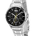 Jacques Lemans Jacques Lemans Classic 1-1542D  1-1542D кварцевые мужские часы  черный циферблат, браслет нержавеющая сталь — вид спереди