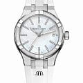Maurice Lacroix Maurice Lacroix Aikon Quartz AI1106-SS000-170-7  AI1106-SS000-170-7 кварцевые женские часы  перламутровый циферблат, браслет каучук — вид спереди