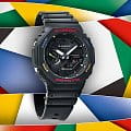 Casio GA-B2100FC-1A наручные мужские часы застежка крупным планом